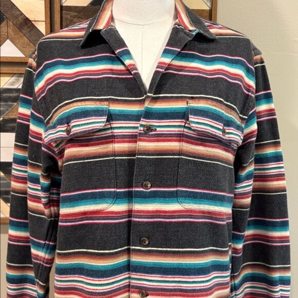 Vintage Ralph Lauren Hand Woven Cotton Southwestern Button Down Shirt sz Medium - Picture 4 of 12